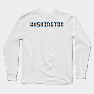 Pixel Hockey City Washington 2000 Retro Long Sleeve T-Shirt